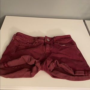 American Eagle Burgundy shorts